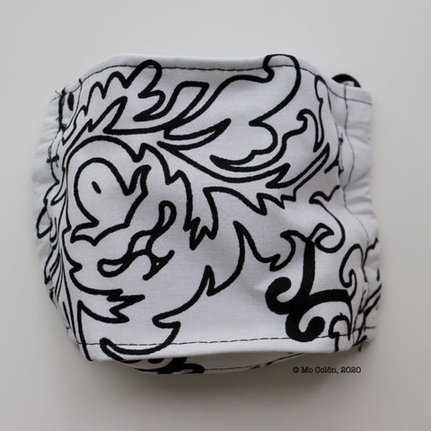 Black & White Filigree Mask